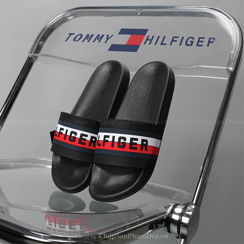 Dép Bản Tommy Hilfiger Chữ In To Thể Thao