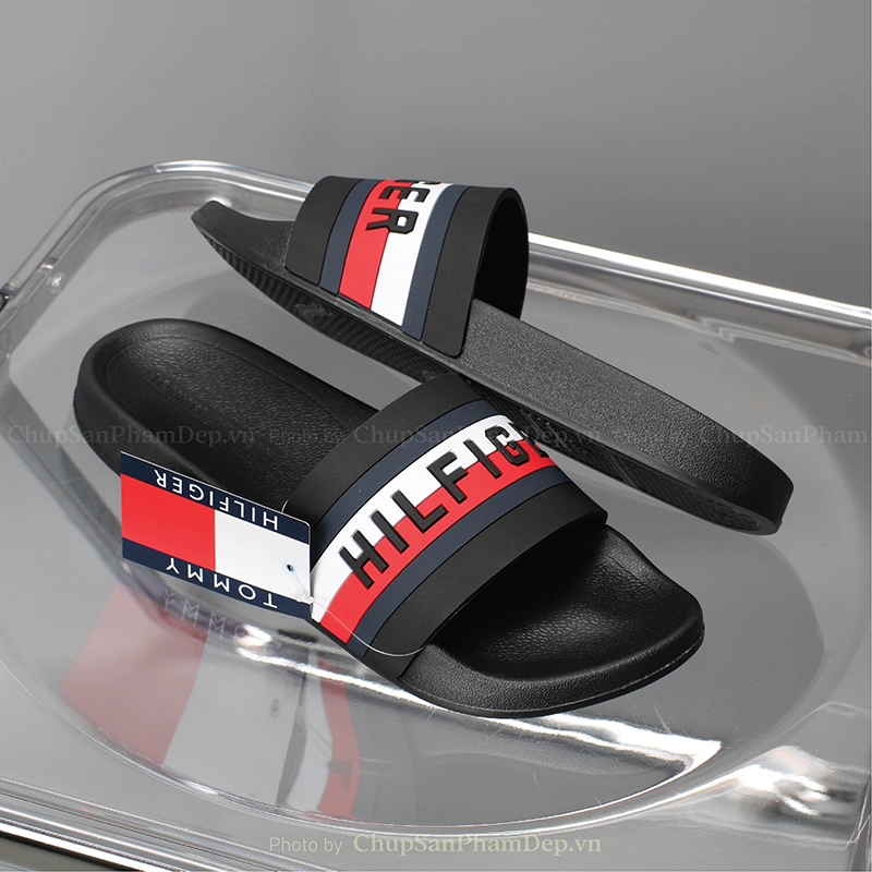 Dép Bản Tommy Hilfiger Chữ In To Thể Thao