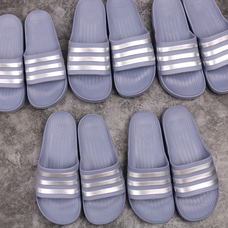 Dép đúc thể thao Adidas Duramo xám sọc bạc hàng đẹp form chuẩn