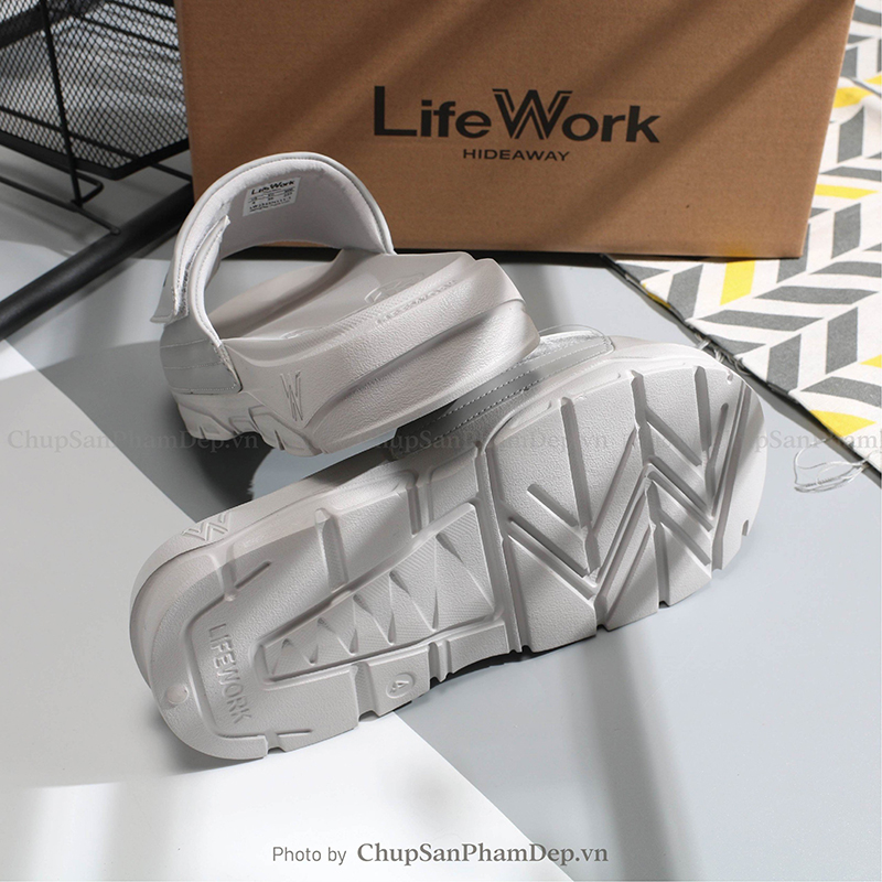 Dép Bản HQ LifeWork Logo 3D Quai xé Năng Động