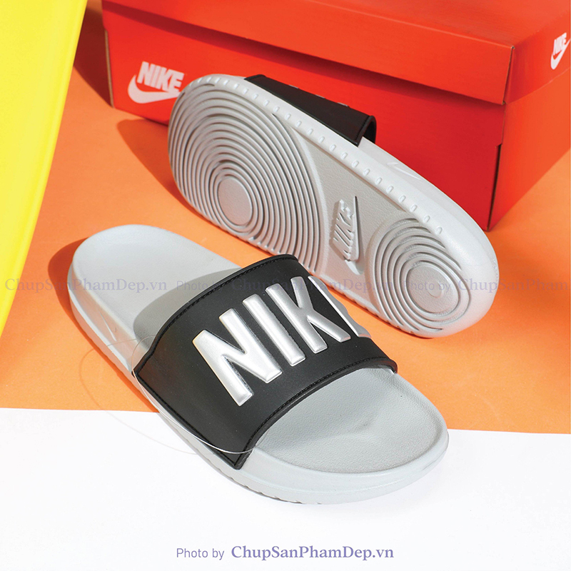 Dép Bản Logo Nike Màu Quai Úp Thể Thao