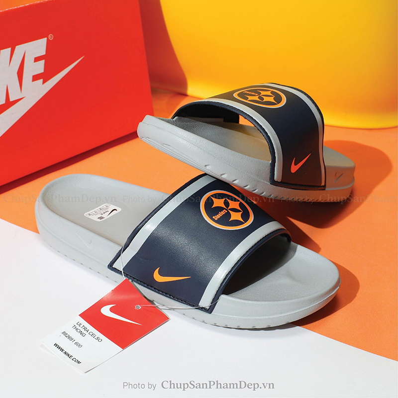 Dép Bản Nike Sọc Viền Màu Quai Úp Lạ Mắt