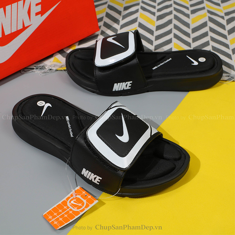 Dép Quai Xé Logo Nike Viền Comfort Cá Tính